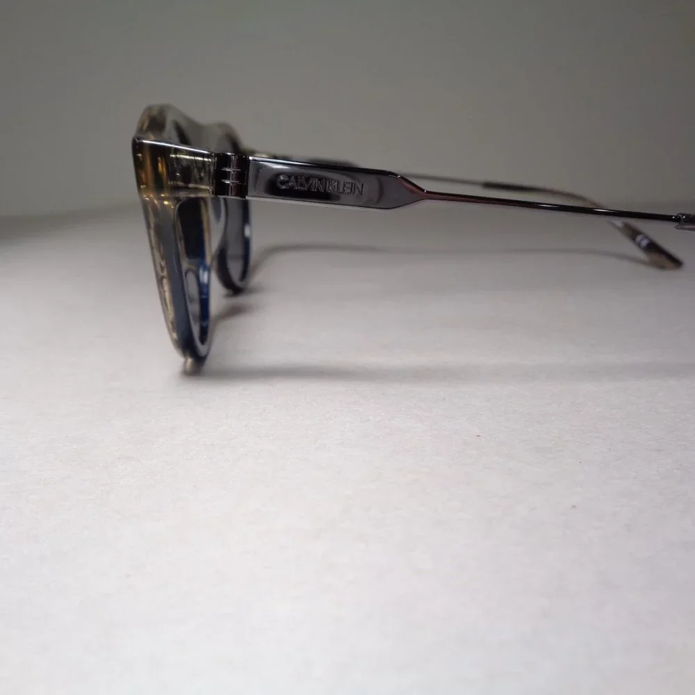 Calvin Klein CK20701S Taupe Blue Horn New Men's Sunglasses